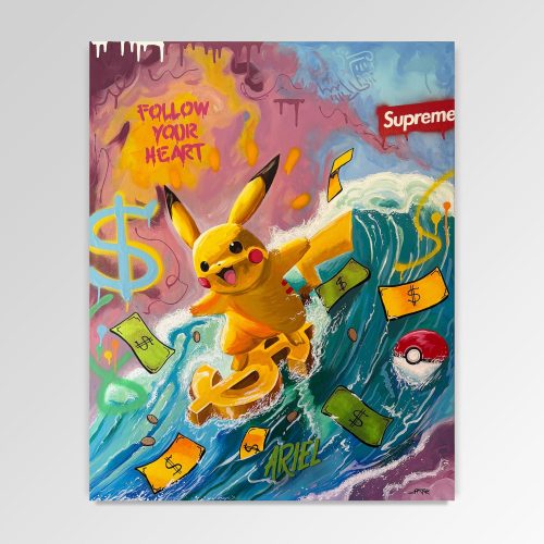 Pikachu on a million dollars wave